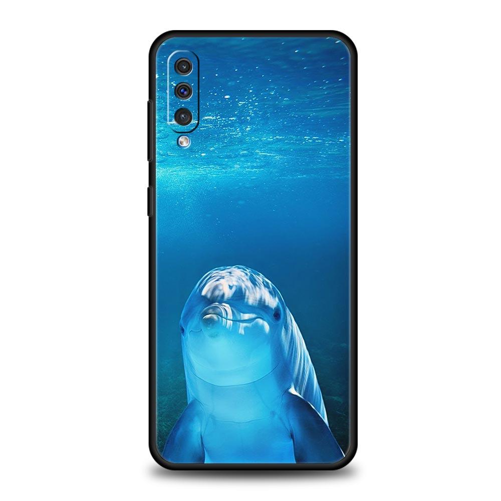 Ocean Animal Dolphin Phone Case For Samsung Galaxy A52 A50 A70 A10 A30 A40 A20S A20E A02S A12 A22 A72 A42 A32 5G A04s Soft Cover