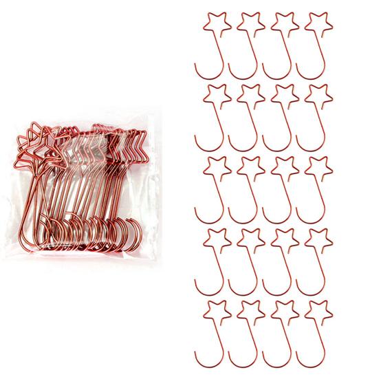 20 шт., крючки для рождественских украшений, универсальные изысканные подвесные крючки в форме звезды для праздничного украшения