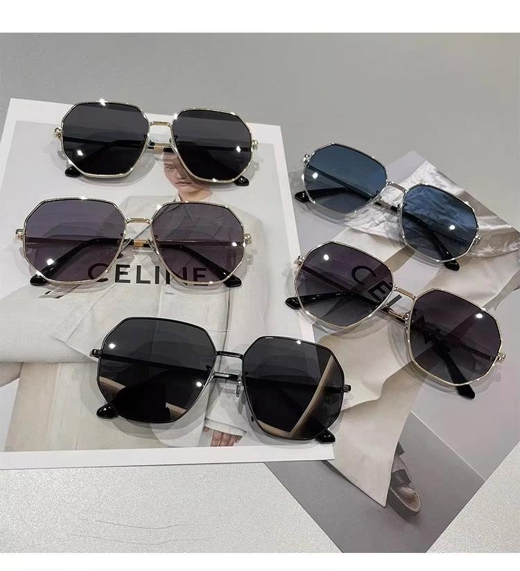 Абсолютно новые шестиугольные солнцезащитные очки для женщин и мужчин, роскошный дизайн, металлическая оправа, режущие линзы, винтажные классические солнцезащитные очки для женщин и путешествий