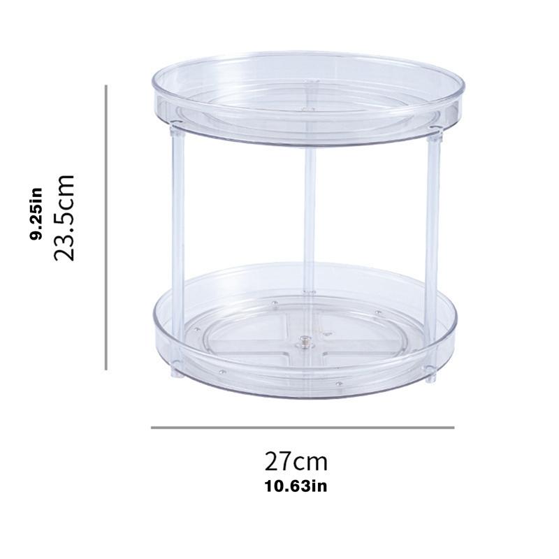 Вращающийся на 360 градусов шкаф-органайзер для хранения специй, подставка для хранения косметики, прозрачная подставка для кухни и ванной комнаты