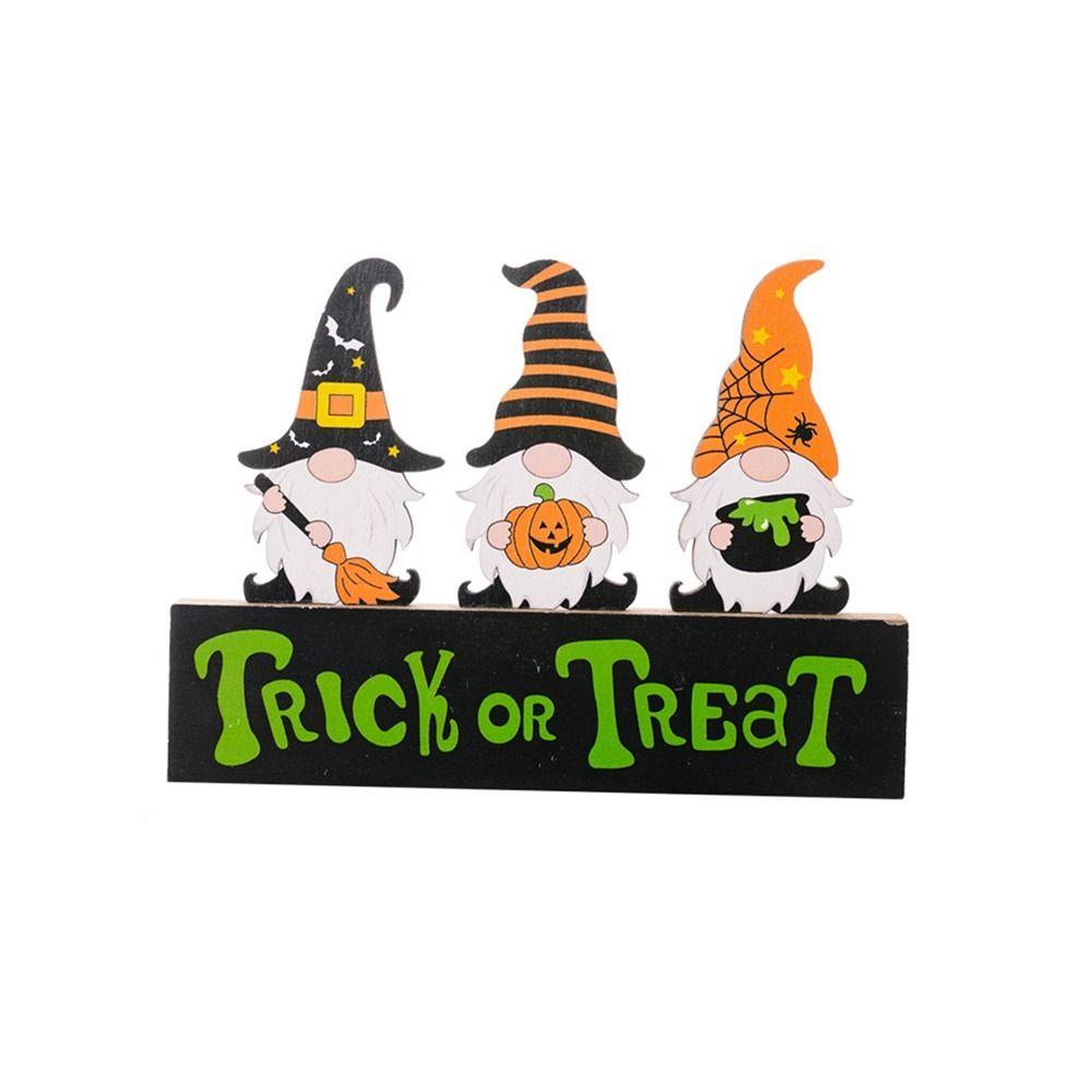 Festival Halloween Wooden Ornaments DIY Gifts Pumpkin Ghost Decor Desk Ornaments  Halloween