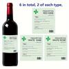 6-piece Set, Fun Prescription Wine Labels, Christmas Fun Novelty Labels, Wine Champagne Bottle Stickers, Party Decoration Stickers