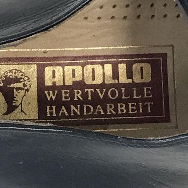 Туфли с простым носком Apollo Heinrich Dinkelacker 70-80-х годов Мужские 7G 25.5 Черные(ИСПОЛЬЗОВАЛ)