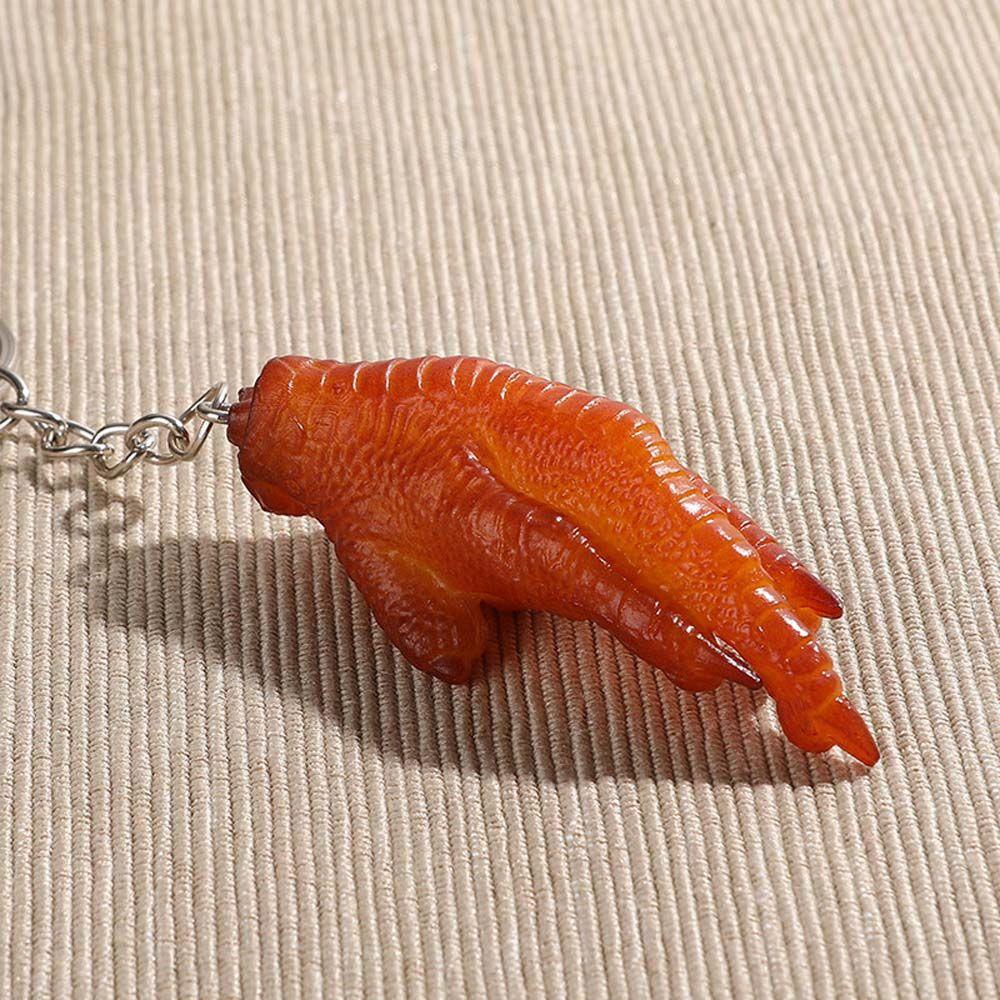 Wings Pork Belly Drumstick Fashion Jewelry Fast Food Key Ring Simulation Food Keychains Bag Pendant