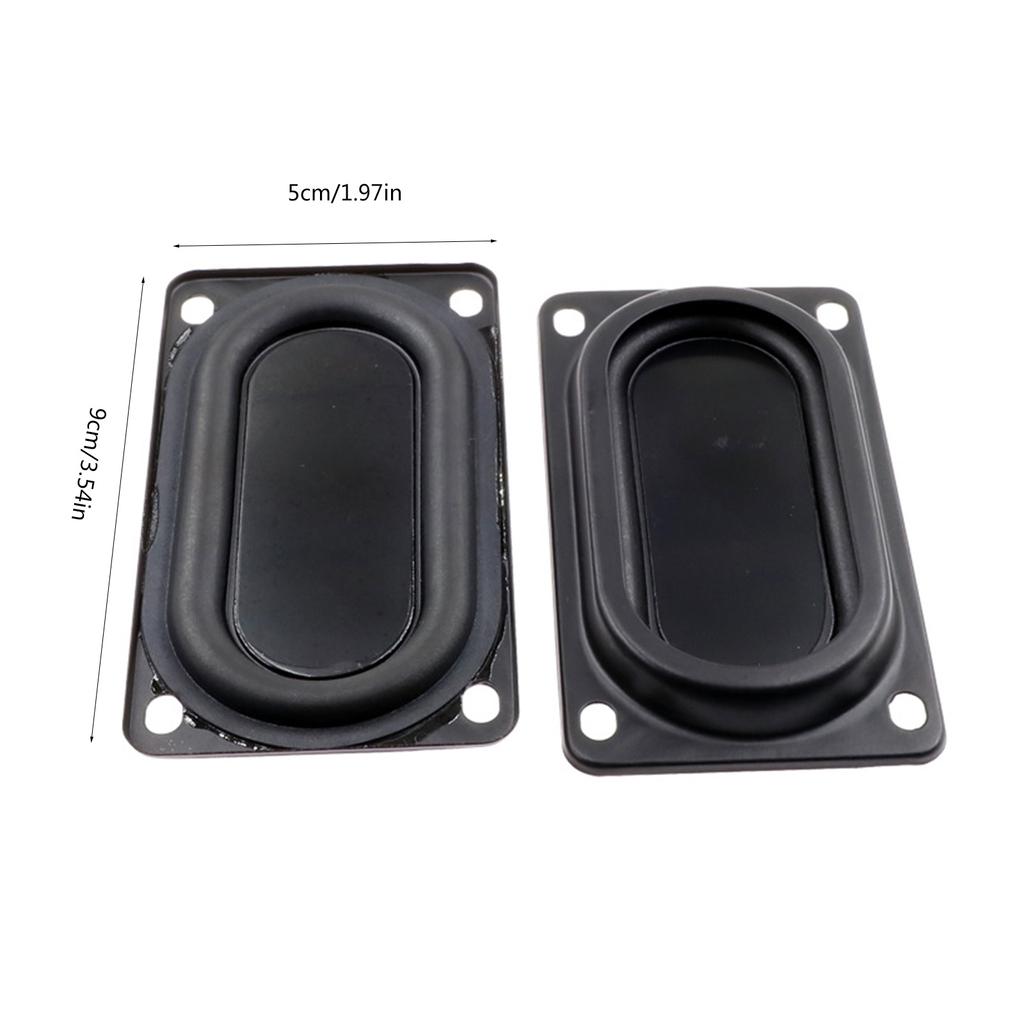 2Pcs Rubber Diaphragm 5090 with Mounting Holes Rectangle Bass Resonance Passive Radiator Speaker Vibration Membrane