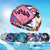 Swimming Hat Breathable Fabric Exquisite Pattern High Elastic Quick Dry Tear-resistant Protective Polyester Unisex Print Sports Hat Swim Pool Caps