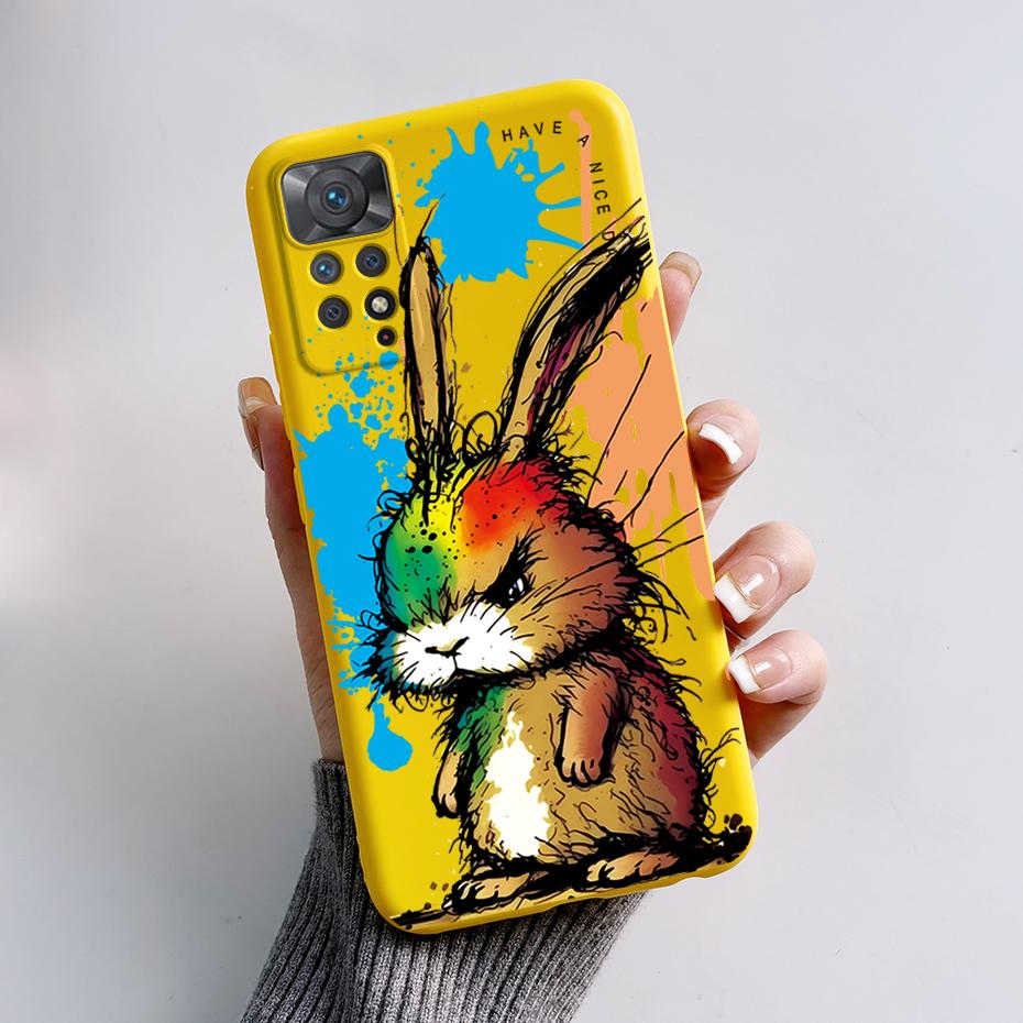 Для Redmi Note 11S Note 11 Pro 5G 4G Чехол Милый Кролик Панда Защитный Fundas Обложка Для Redmi Note 11 note11E Силиконовый Чехол для Телефона