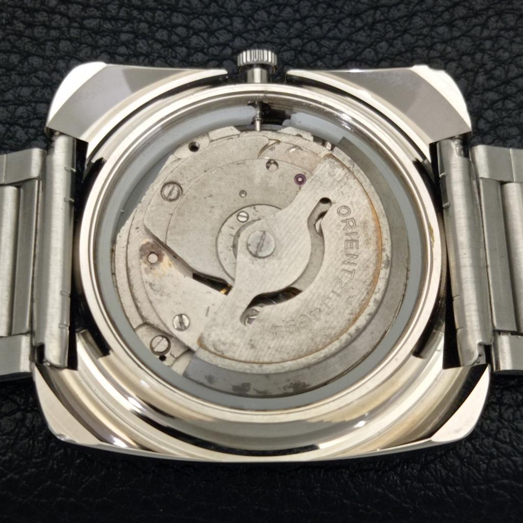 USED VINTAGE ORIENT AUTOMATIC 46941 JAPAN MENS GREEN COLOR DIAL WATCH A702206-5 R123-a702206