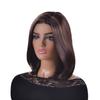 Women Black Dark Brown Wigs Straight Wig Shoulder Length Synthetic Hair for Daily Party Cosplay Use Heat Resistant Fiber Wig