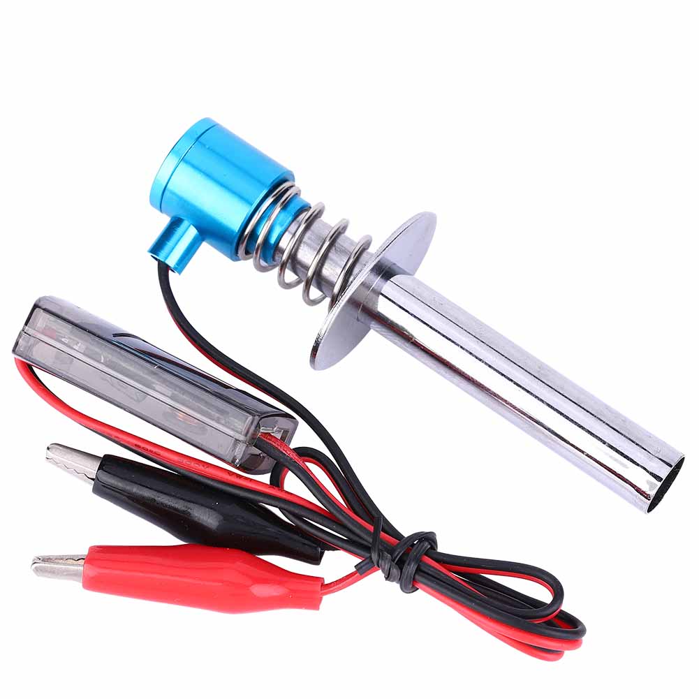 6V -24V Electronic Glow Plug Starter Igniter Fit for RC Car Engine (Blue)