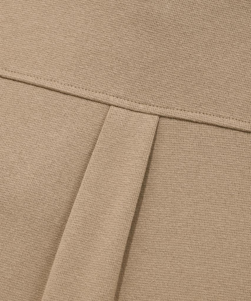 COVERNAT Open Collar Pocket T-Shirt Beige