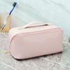 Дорожная косметичка из искусственной кожи большой вместимости, водонепроницаемая, на молнии, портативная, многофункциональная, женская косметичка для макияжа, органайзер-косметичка