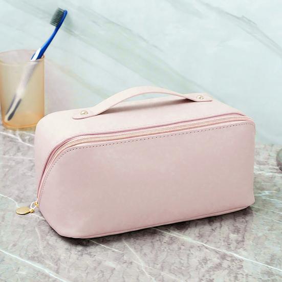 Дорожная косметичка из искусственной кожи большой вместимости, водонепроницаемая, на молнии, портативная, многофункциональная, женская косметичка для макияжа, органайзер-косметичка