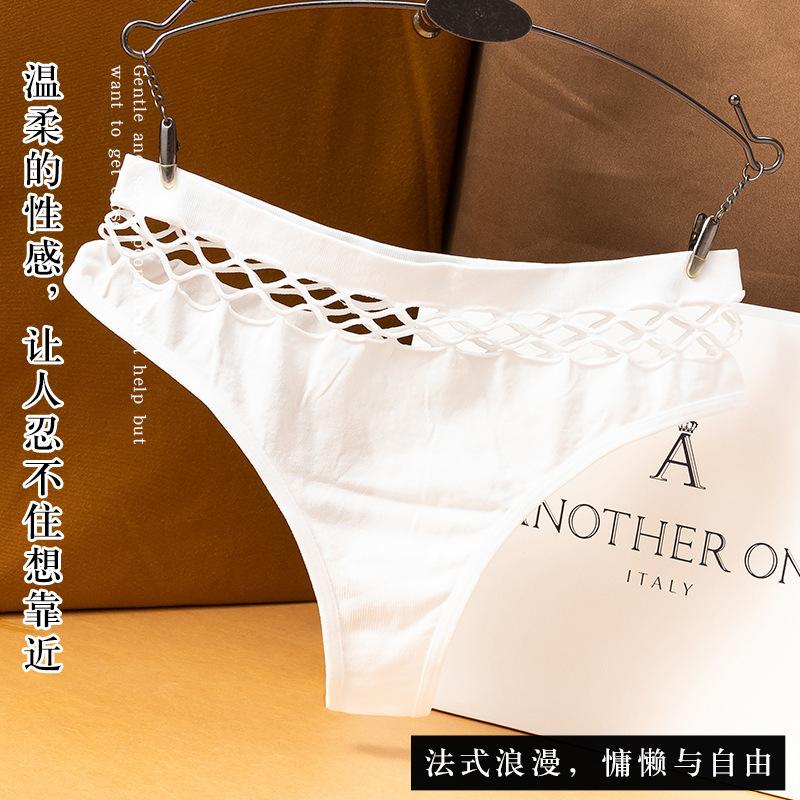 Sexy Women's Thong Panties Waist Hollow G-Strings Woman Lingerie Breathable Nylon Underwear Ladies Thongs Underpants Briefs