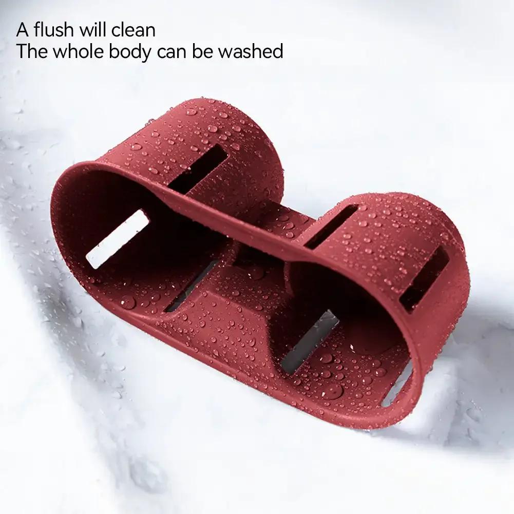 Силиконовый автомобильный центральный консольный органайзер для хранения подстаканников черный красный аксессуары модификация для Porsche Cayenne 2024 2025