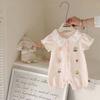 2025 Summer New Baby Girl Short Sleeve Romper - Sweet & Cute Outfit