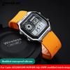 Для часов Casio AE-1200 AE1200/1300 SGW400 AQ-150W A158 A159 A168 Модифицированный Водонепроницаемый Силиконовый Резиновый Ремешок для Часов 18мм Ремешок