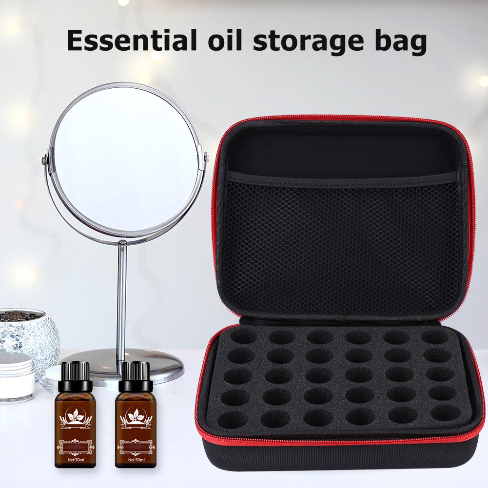 30/15 Slot Essential Oil Bottle Holder Case for 1-10ml Aromatherapy Roller Container Portable Travel Carrying Box Home Organizer