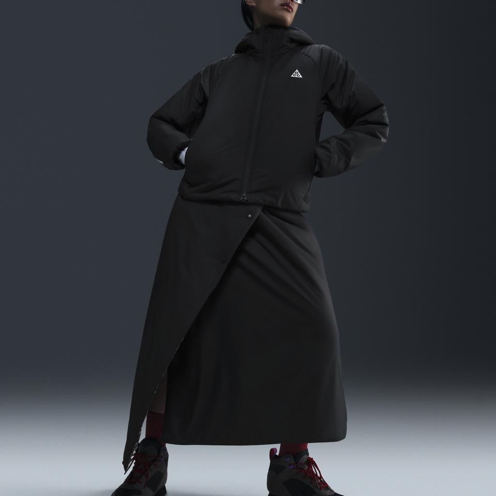 Nike Куртка Therma-FIT ACG Rope De Dope для активного отдыха, повседневная, на молнии, с капюшоном, женские куртки, цвет черный, горный-белый FV7336-010