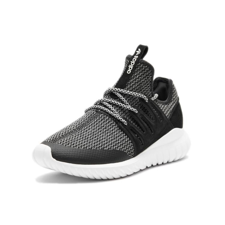 adidas Трубчатые Уютные Дышащие Беговые Кроссовки Черно-Белые Унисекс 'Black White' BA7718