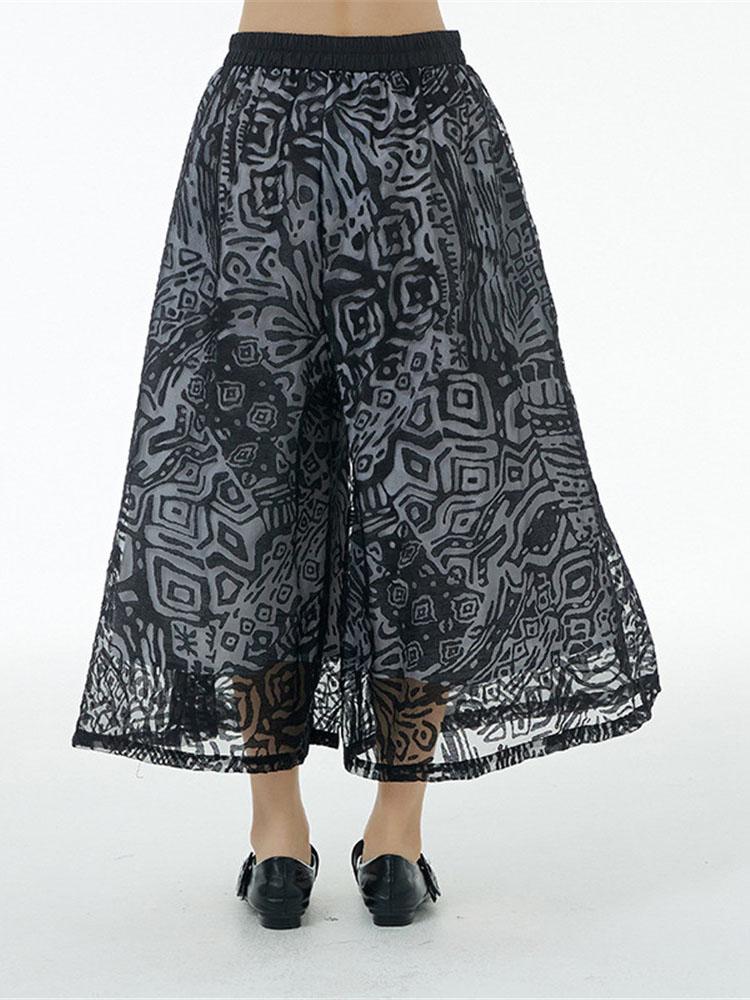 Xitao Сетчатые широкие брюки с модным принтом, женские брюки WMD6824