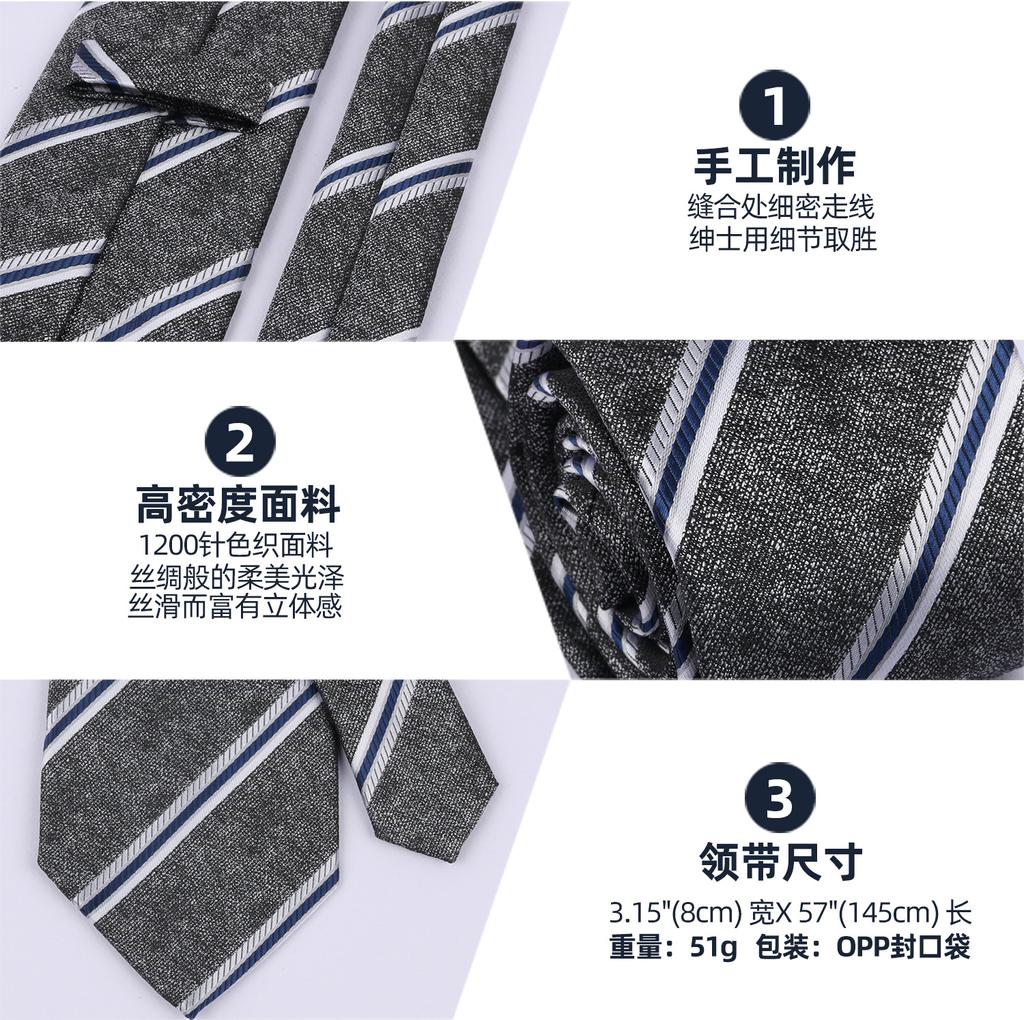Retro Hand Tie Male British 8Cm Dress Business Professional Casual Blue Pattern Wedding Groom Senior Sense