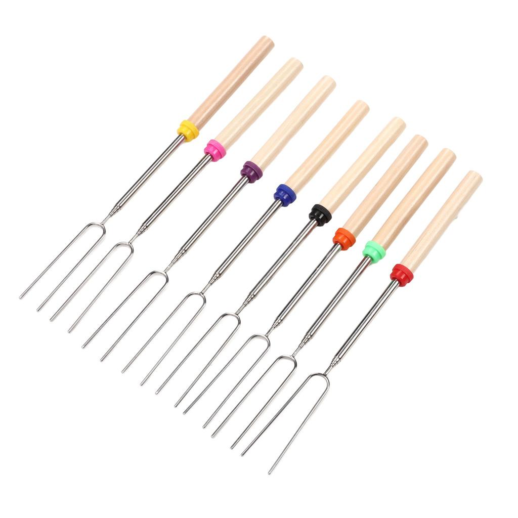 8шт телескопические раздвижные палочки для жарки зефира набор палочек для жарки зефира раздвижная жаровня