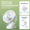 USB Rechargeable Portable Clip Desk Fan with LED Light for Home Office Camping Outdoor Use