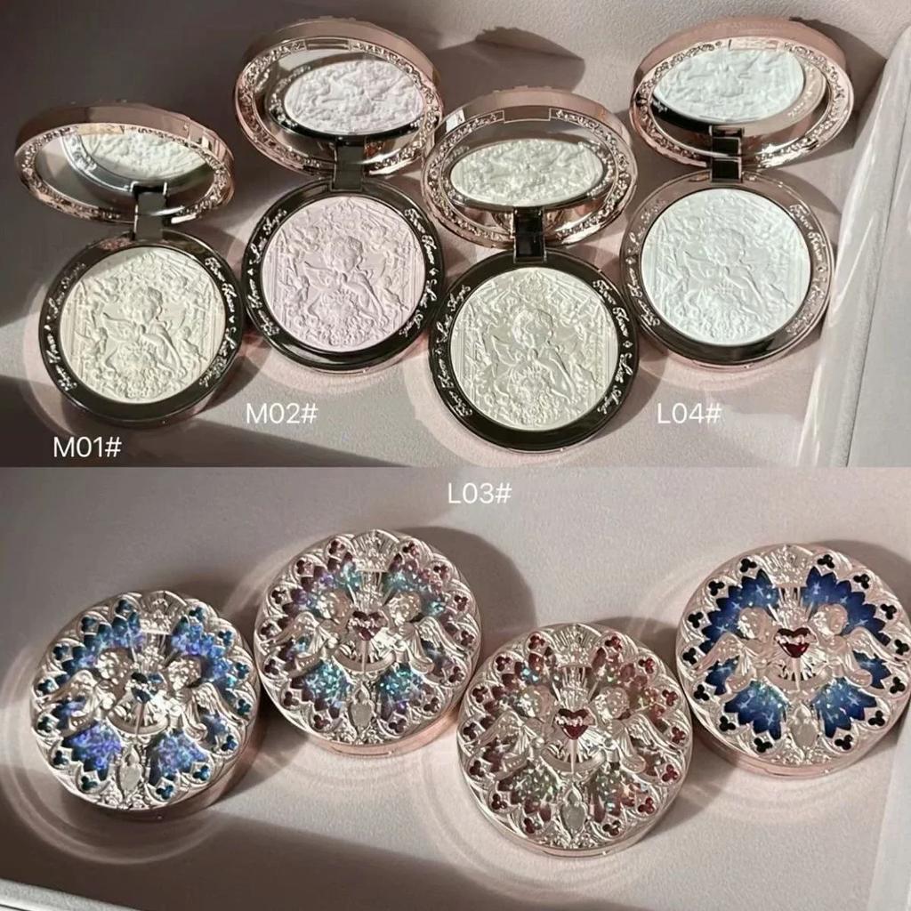 Flower Knows Little Angel Collection Relief Highlight Face Powder iluminador Makeup Contour Highlighter Palette 8 г/0,3 жидких унций