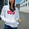 Levis Letter Logo Printed Hoodie Women Hoodies White 35946-0100