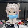 14CM Anime Sousou no Frieren Frieren Figure Winter Clothing Doll Cute Model Standing Posture Toy Collection Aciton Figure Gifts