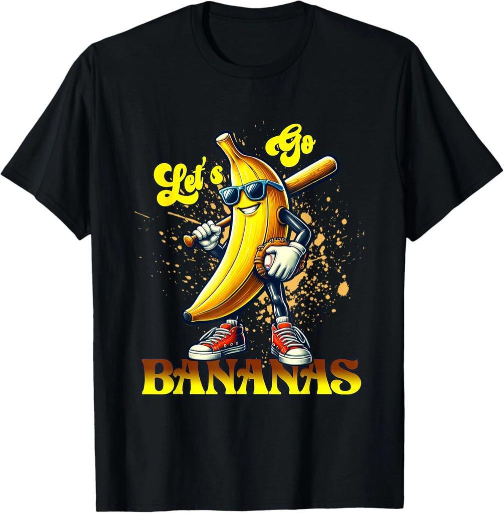 Let's Go Bananas Ball Baseball Sport Design Unisex T-Shirt