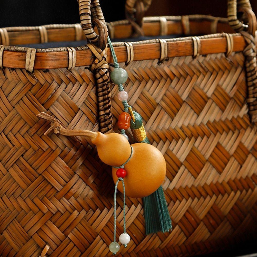Изысканная подвеска в виде тыквы с кисточкой в китайском стиле для рюкзака, украшения для сумки