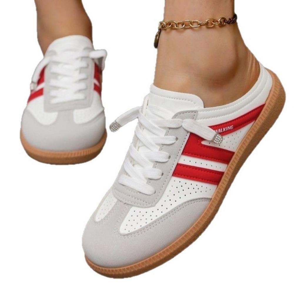 Полутапочки на плоской подошве для женщин, без каблука, повседневная обувь для серфинга, легкие, большого размера, маленькие белые туфли