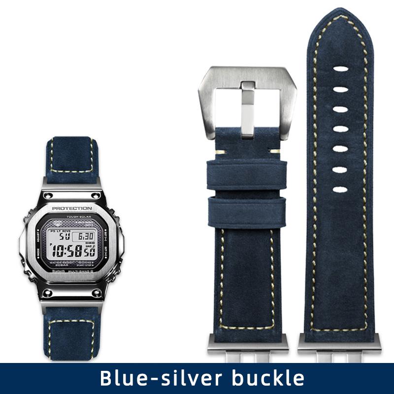 Классический ретро-ремешок из натуральной кожи CrazyHorse Skin для Casio G-SHOCK GMW-B5000 35th anniversary series Модифицированный стиль Мужские часы