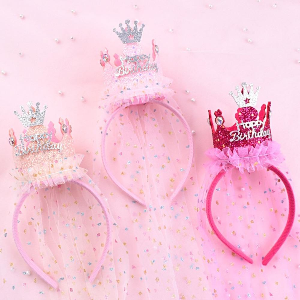 Принцесса Милые повязки на голову Трехмерная корона Аксессуары для волос на вечеринку С Днем Рождения Повязка на голову