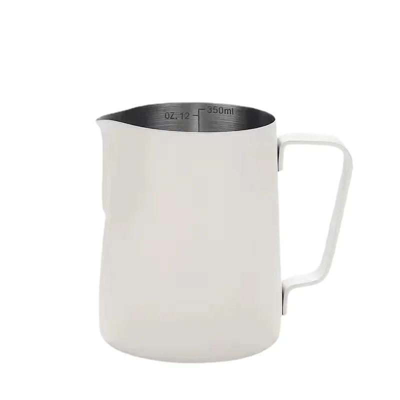 350/600ML Coffee Milk Frothing Pitcher Jug 304 Stainless Steel Precise Scale High Quality Latte Barista Professional CafeUtensil
