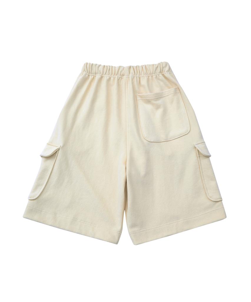 GOLDEN SUNSHINE Golden Cargo Sweat Shorts_Ivory
