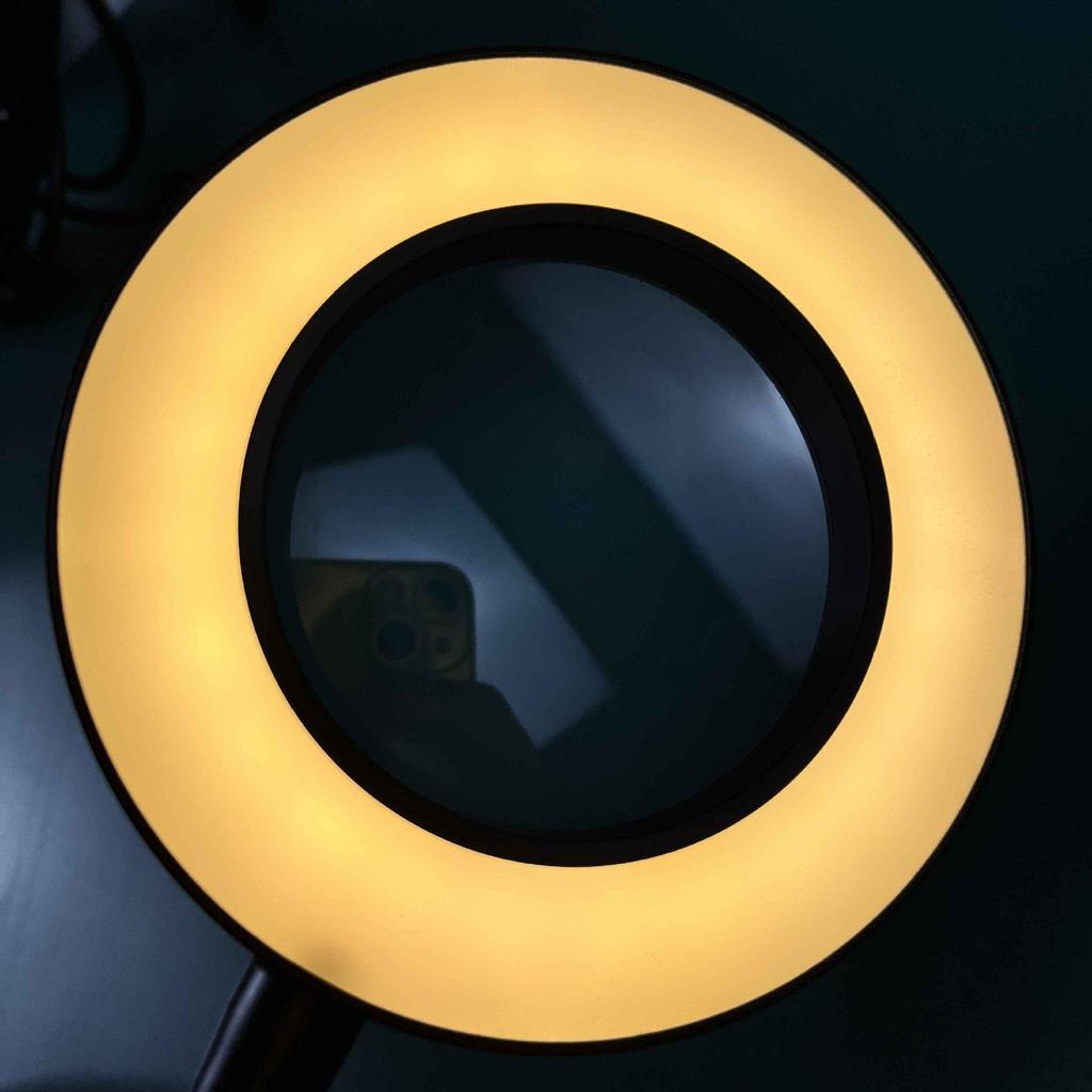 4-Inch Ring Beauty Magnifying Mirror with Clip Light for Makeup, Eyebrow Tattoo, and Fill Light.