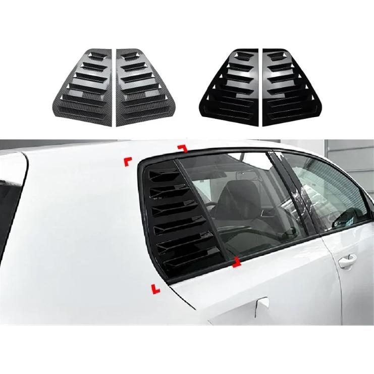 Compatible with VW Accessories Golf 6 MK6 GTI R GTD 2008-2012 Rear Side Window Louvers Air Vent Scoop Shades Sticker Car Accessories(Black)