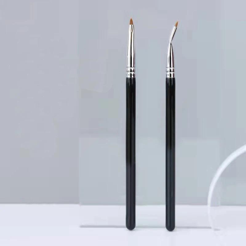 2 шт. изогнутая кисть для подводки глаз, кисть для макияжа под глазами, желобок для слез, женская тонкая кисть для консилера
