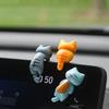 6Pcs Mini Cat Statues Car Center Console Decoration Set Adorable Simple Installation Rear View Mirror Cute Kitty Figurines