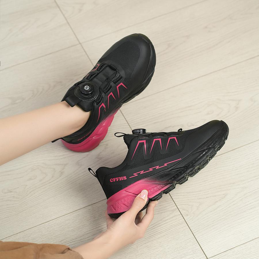 Women Rotary Buckle Slip Resistant Sneakers Breathable Mesh Shoes Safety Shoes Work Puncture-Proof Anti-Smash Steel Toe Shoes