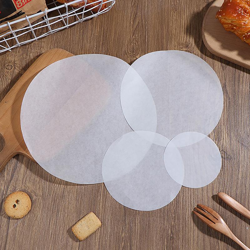 50Pcs Baking Oiled Paper Circle Parchment Paper Multifunction Liner Bbq Oven Patty Hamburger Paper Steamer Liners Baking Tool