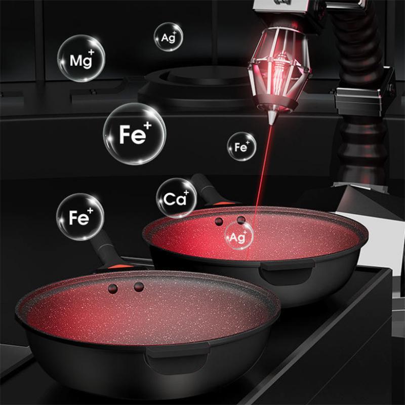 Maifan Stone, антипригарная сковорода вок с микродавлением, бытовая сковорода для приготовления пищи, многофункциональная газовая плита, индукционная плита, общая