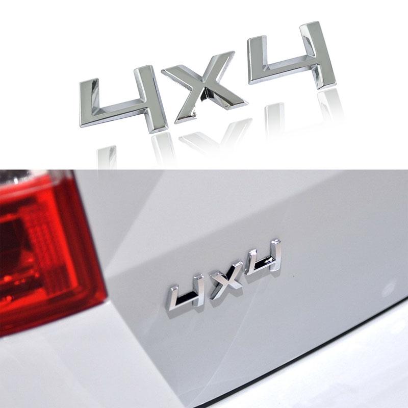 ZDVK6 Car Styling 3D Metal 4X4 Emblem Badge Sticker For Skoda Octavia Fabia Rapid Yeti 4X4 Rear Trunk Decal Auto Accessories