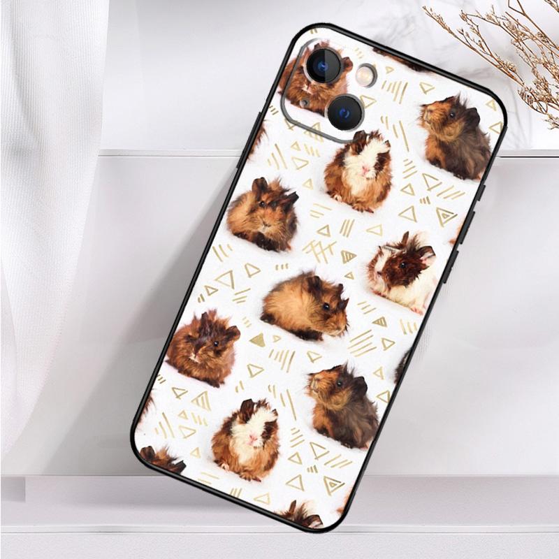 Cute Cartoon Guinea Pig Shockproof Case For iPhone 17 15 16 Pro Max 11 14 Plus 12 13 Mini 16e 17 Air Phone Cover