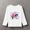 K-Pop Истребители Демонов Футболки с длинным рукавом для девочек Кавайные мультяшные топы с принтом Детские повседневные футболки Осенняя детская одежда