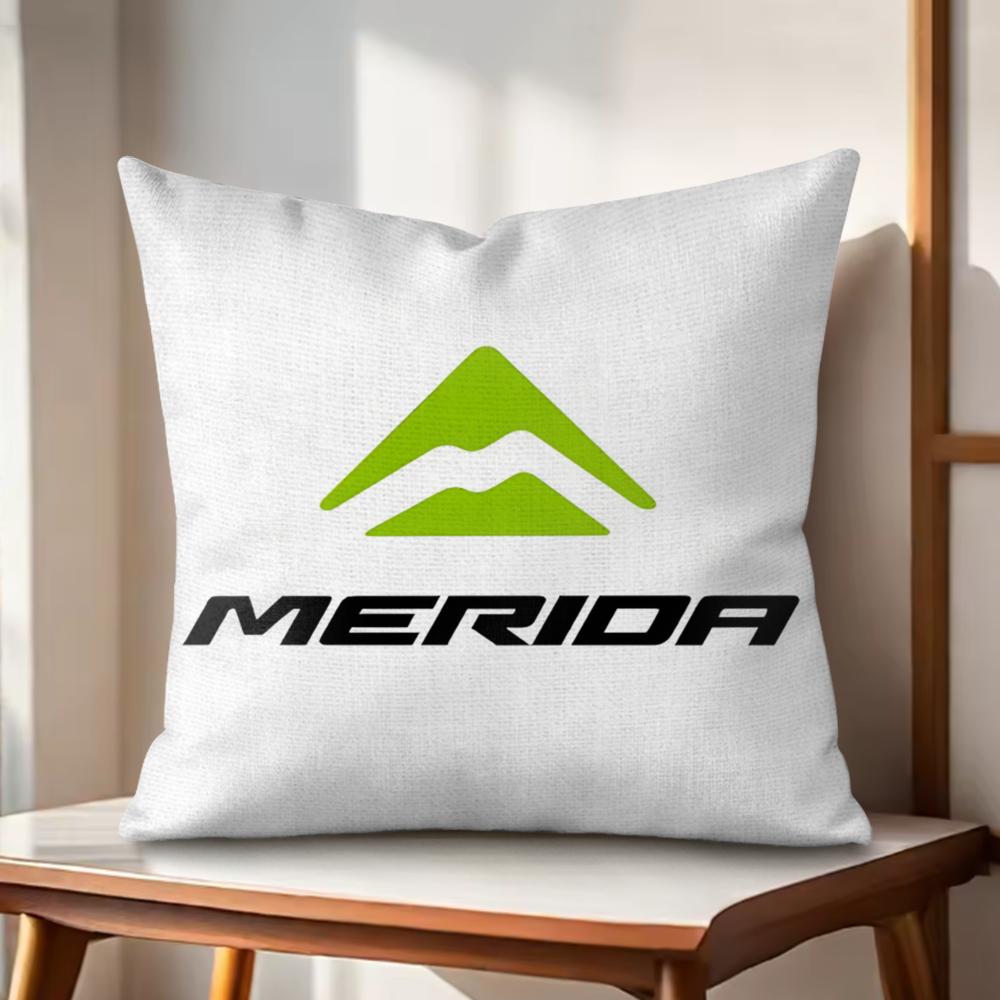 Fashion MMeridaS Bikes Cushion Cover Natural Linen Organic Fabric DoubleSided Printing Couch Pillow Covers Home Decor