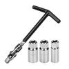 Spark Plug Wrench, 6-Corner Socket Wrench, Set of 4, 16mm, 18mm, 21mm, T-Handle, Multi-Function Removal Tool, Vehicle Maintenance Tool, Multi-Angle Ac